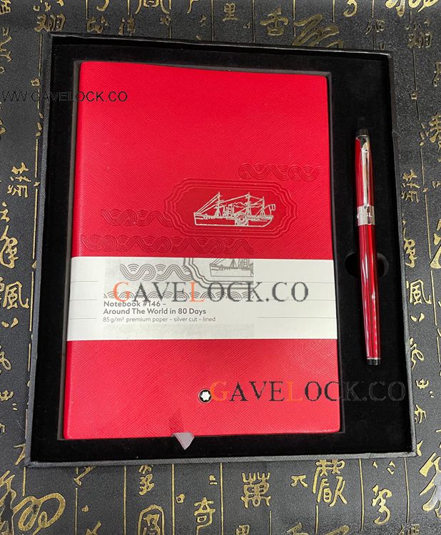 Set with Montblanc Red Rollerball and Around the World Notepad Set with Montblanc Red Rollerball and Around the World Notepad